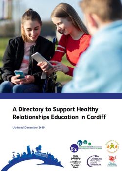 Cover of the Directory to Support Healthy Relationships Education in Cardiff